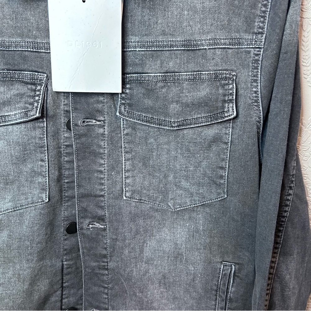 DL1961 black washed out jacket M New NWT - Picture 3 of 6